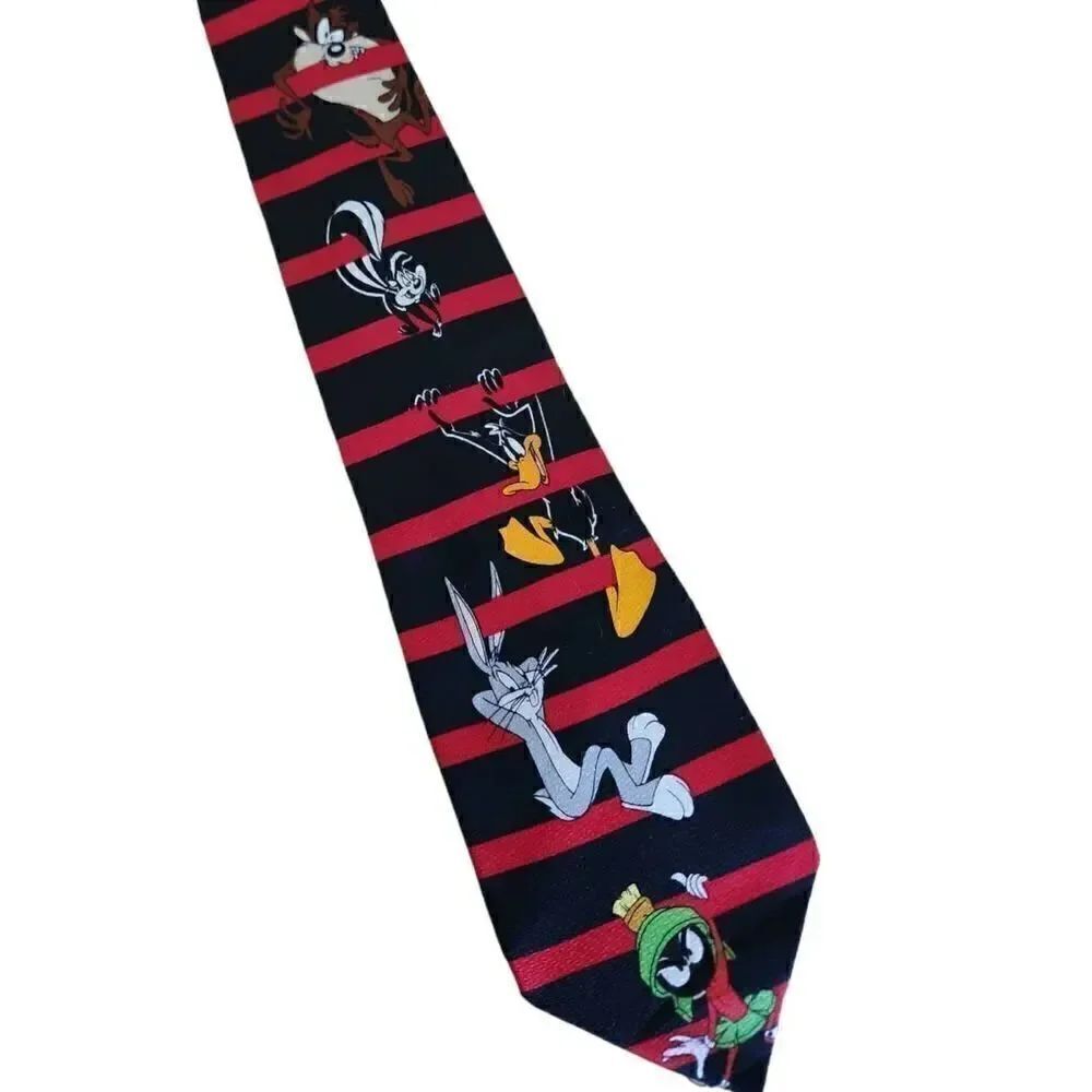 Vintage Looney tunes 100% silk tie